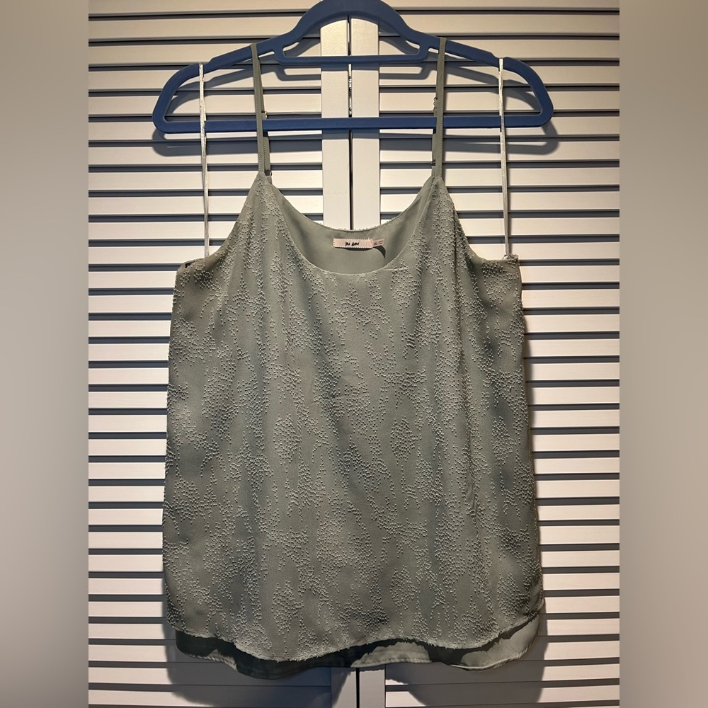 MI AMI Textured Tank, Green, XL